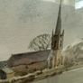 Original Signed Watercolour by TOM KERR MBE Killough Harbour with St Annes Church, County Down Image 5