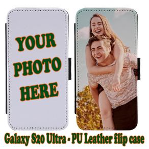 Personalised Galaxy S20 Ultra - PU Leather Flip Case with your photo or image