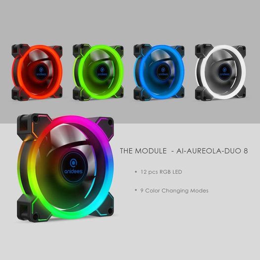 Anidees Graphic Card Cooler 3 x80mm PWM fan
