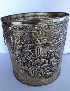 vintage brass umbrella/coal bucket