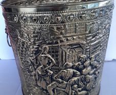 vintage brass umbrella/coal bucket