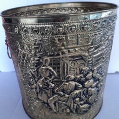 vintage brass umbrella/coal bucket