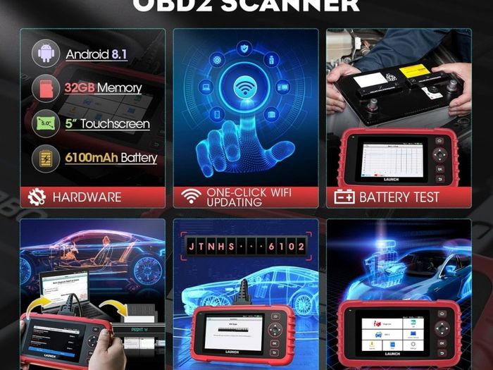 2026 Launch CRP123X v3.0 is the 4-System Diagnostic Code Reader For Engine, ABS, Airbags and Automatic Transmission. Has 7 Service Functions: Oil Reset, SAS Reset, Elec. Throttle Adaptation, ABS Bleeding, BMS Reset, DPF Regen.for cars and vans