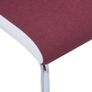 Cantilever Dining Chairs 6 pcs Wine Red Fabric Image 7