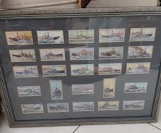 Wills cigarette cards The World's Dreadnoughts beautifully framed