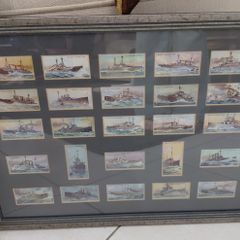 Wills cigarette cards The World's Dreadnoughts beautifully framed