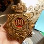 Victorian Connaught Rangers Helmet Plate.88th regiment of foot.Three lugs on reverse. Image 3
