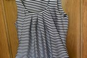 H&amp;M Elegant Navy &amp; White Stripe Sleeveless Top