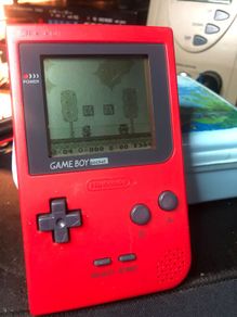 Retro Heaven - Lovely Condition Original RED Nintendo Gameboy Pocket - optional flash cart - #392