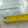 Vintage glass kraft square butter cheese dish lid glass Insert 15.00 euro.Vintage Pasabahce clear glass butter dish 24.00 euro, Fleur De Lis Cast Iron Door Stop Wedge Antique gold Black 4x3.5x7.75 Inch 34.00 euro , Vintage Englshe browne larg milk jug 18. Image 8