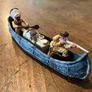 Vintage American Frontier Floating Canoe with Crew Image 8