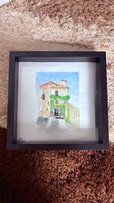 Watercolour - Corner house (paint 17/13.5cm frame 25/25)