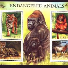 1998 Ireland Endangered Animals Commemorative Stamps Miniature Sheet Mint Never Hinged (MNH)