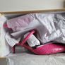 MICHAEL KORS Ladies Jessa Mule Kitten Heeled Leather Heels ,Cerise, 40 EU, 7.5 UK Image 6