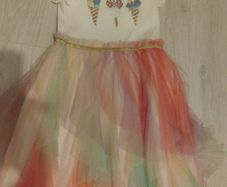 Pink net dress size 7-8