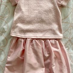 Pink skirt, top and hairband size 8y