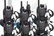 6Pack Professional Walkie Talkies for Adults Rechargeable Walkie Talkies Best 16CH Walkie Talkie Long Rang VOX Radio Walky Talky With Earpieces Wonderful Gifts For Adults Kids etc