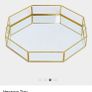 Hexagon gold mirror tray like new Image 3