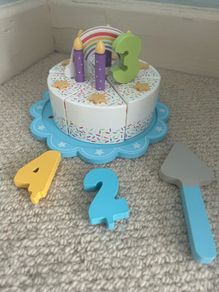 Wooden Toy Birthday Cake