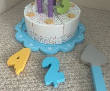 Wooden Toy Birthday Cake