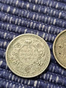 Silver 1/4 Rupees India