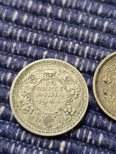 Silver 1/4 Rupees India