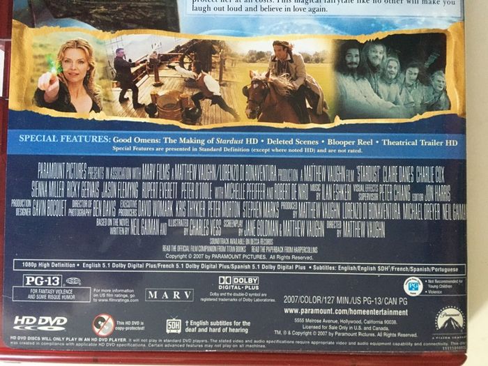 Stardust [2007] Robert De Niro & Michelle Pfeiffer [ HD-DVD Movie ]