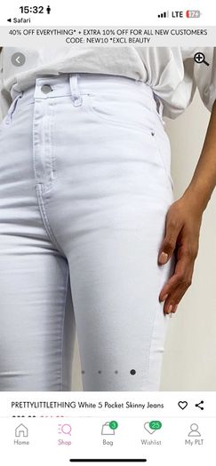 Prettylittlething White 5 Pocket Skinny Jeans