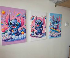 3 canvas 35x55cm each