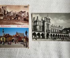 Vintage postcards Poland x 2, Krakow (1958) & Warsaw (2007)