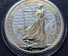 2025 Great Britain 1 oz Silver Britannia 2 Pound .999 Fine King Charles III Coin