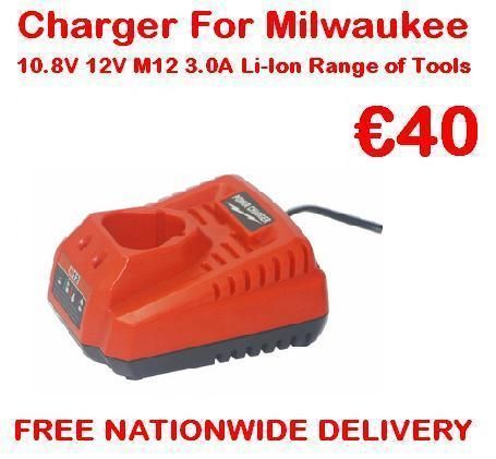 12V Charger For Milwaukee Range of Tools
