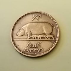 1964 Eire 1/2d Half Penny