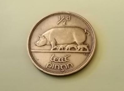 1964 Eire 1/2d Half Penny