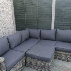 Garden Couch & Foot Stool