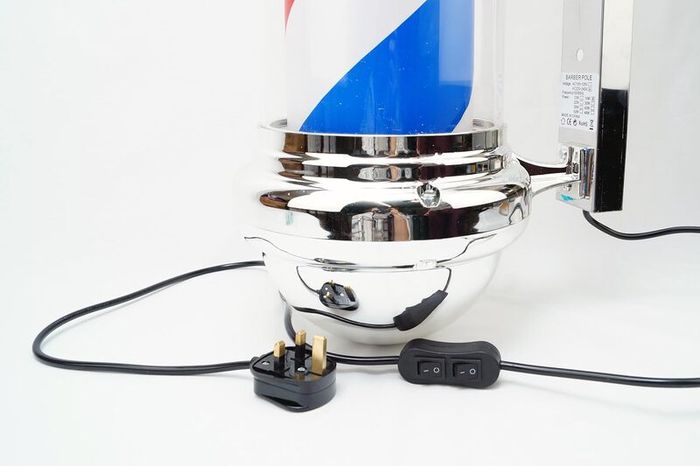 Classic 73cm Rotating Barber Pole  Bright LED Light & Motorized Red, White & Blue Stripes: PICK UP AVAILABLE