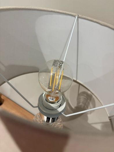 Table lamp - cream and crystal look