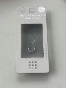 SIX Sterling Silver Open Hoop / Cuff Earring