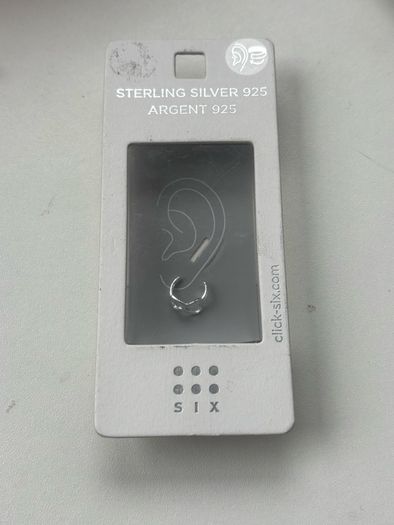 SIX Sterling Silver Open Hoop / Cuff Earring