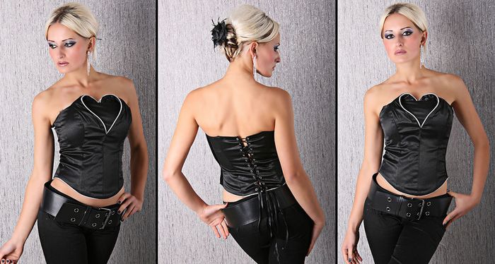 heart at front corset fits xs s small m