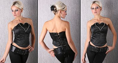 heart at front corset fits xs s small m