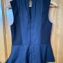 Brand New Womens Oasis Black Peplum Elegant Top Image 3