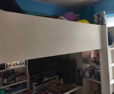 ikea high sleeper with desk and wardrobe