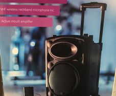 10 Inch PA Speaker with Wireless Neckband Microphone
