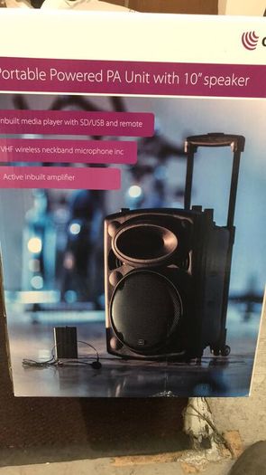 10 Inch PA Speaker with Wireless Neckband Microphone