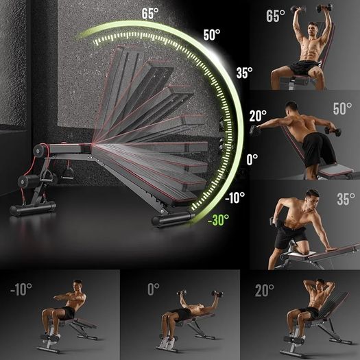 Adjustable 800LBS Weight Workout Bench with Leg Extension and Preacher Pad for Home Gym, Incline Decline Gym Sit Up Bench Press for Full Body Strength Training
