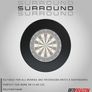 Dart Board and Surround Ring Set | Steel Tip Darts Board Set | Includes Bristle Dartboard, Backboard Wall Protector Including Official Oche Line Image 3