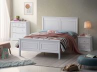 main image for ad Holly Double Bedframe  White and Grey