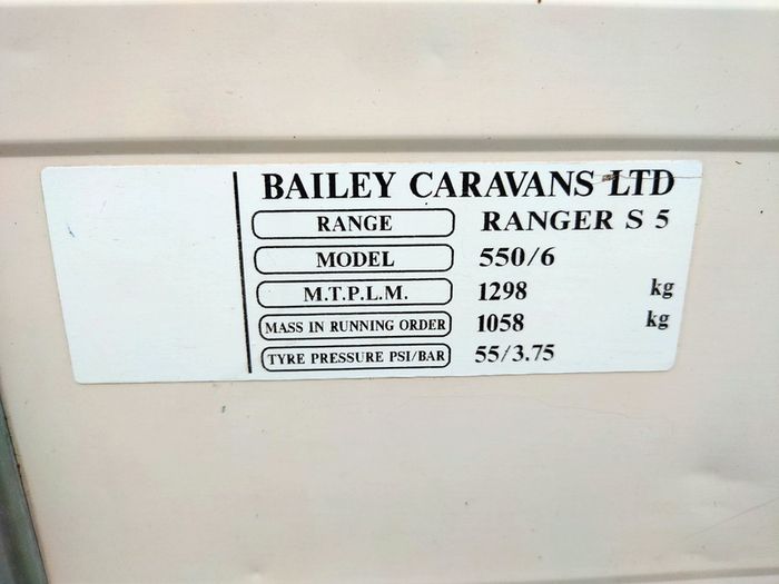 Bailey Ranger 550/6 - 6 berth caravan