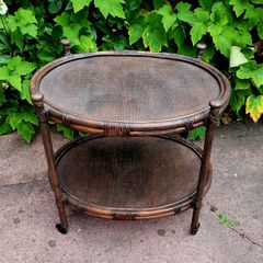 Early 20th century french bamboo drinks trolley